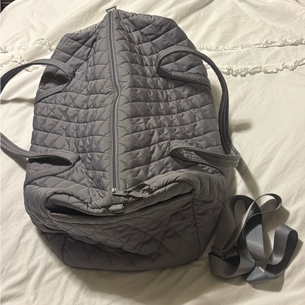 Vera Bradley Quilted Gray Travel Bag